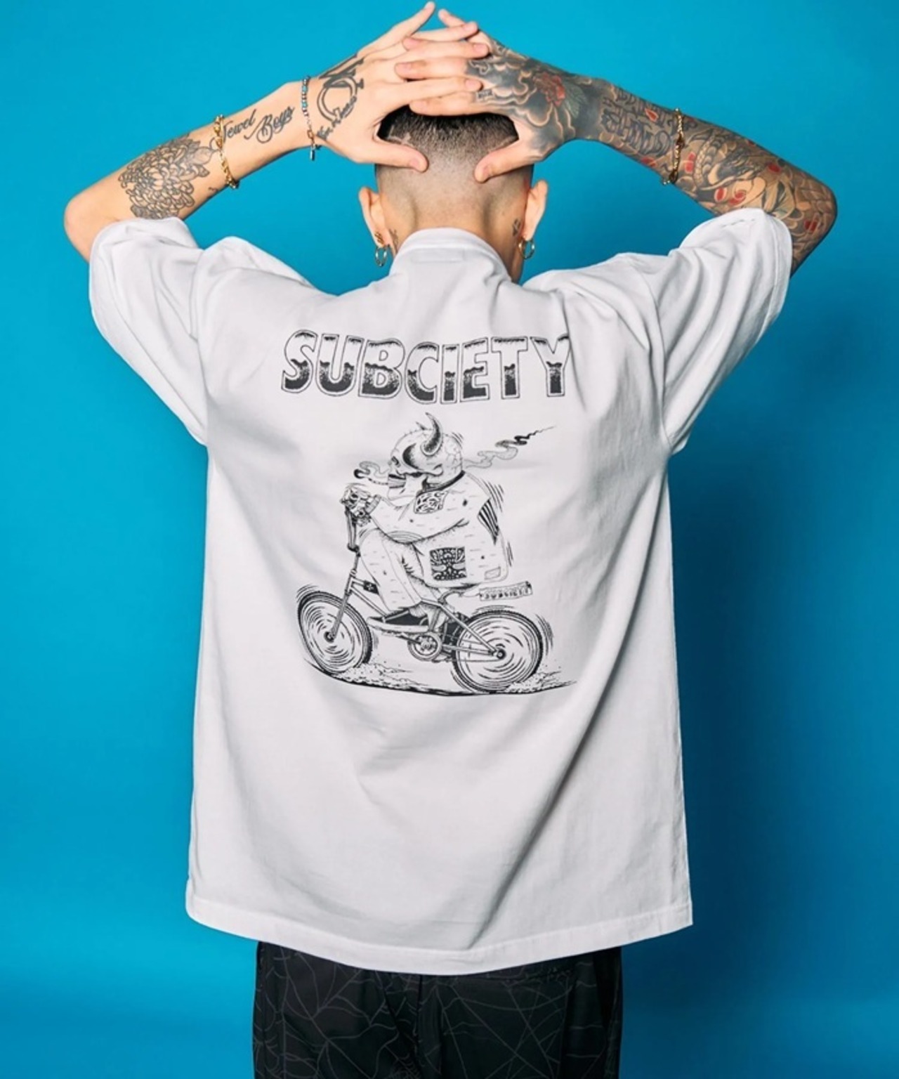 Subciety / Skull rider tee / スカルライダー / Tシャツ / 半袖 / 105-40652 / WHITE - 3