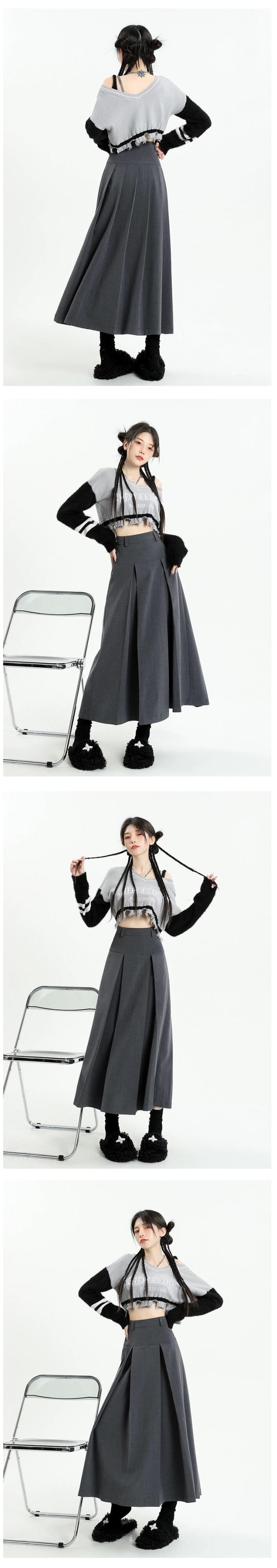 【美品✨️】 アドーア プリーツロングスカート エレガント 洗える グレー 38 美品✨️】 アドーア プリーツロングスカート エレガント 洗える