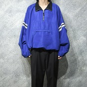 half zip switching design smooth pullover