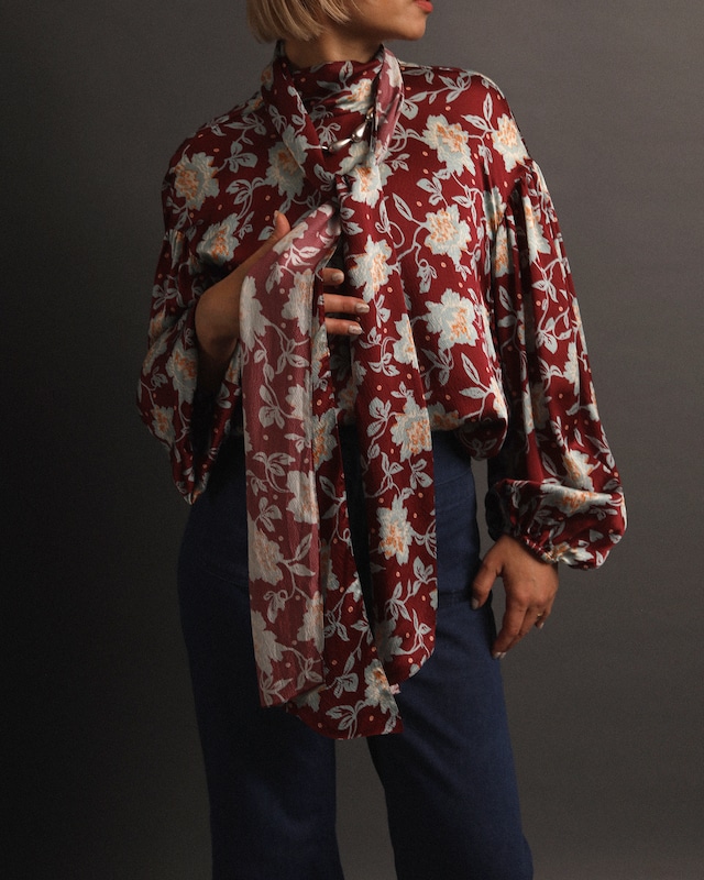Chloe / Botanical Tie Blouse