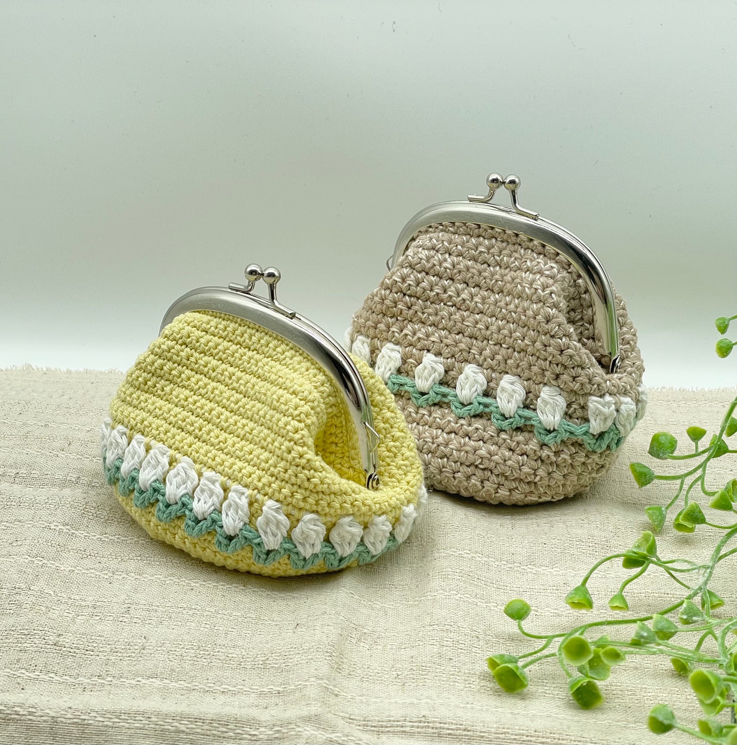 ❃ご依頼品❃がま口ポーチ | Pocket Crochet ❃ポケットクロッシェ