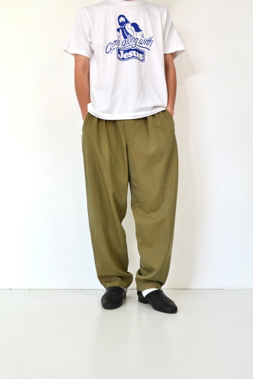 90s 2tuck stripe pattern slacks