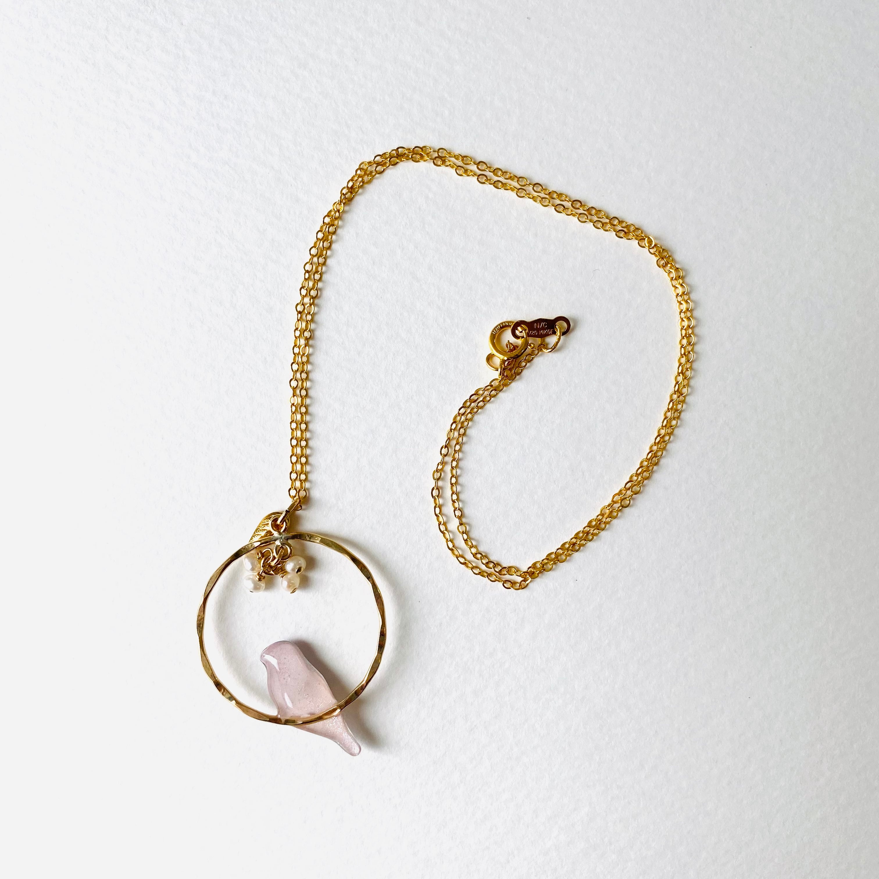 桜文鳥淡水パール ネックレス | cocorotsu