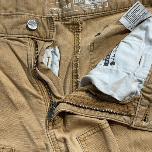20s ブラウン ダブルニー カーハート Carhartt 30×32 詳細写真9