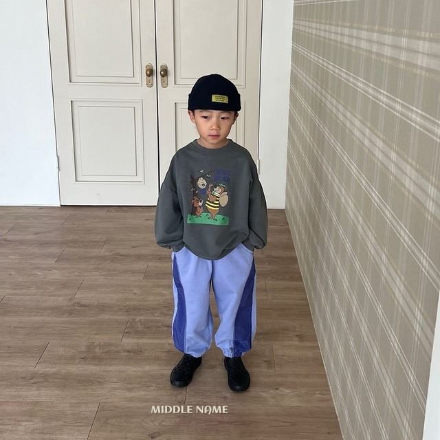*即納* MIDDLE NAME スリット配色パンツ