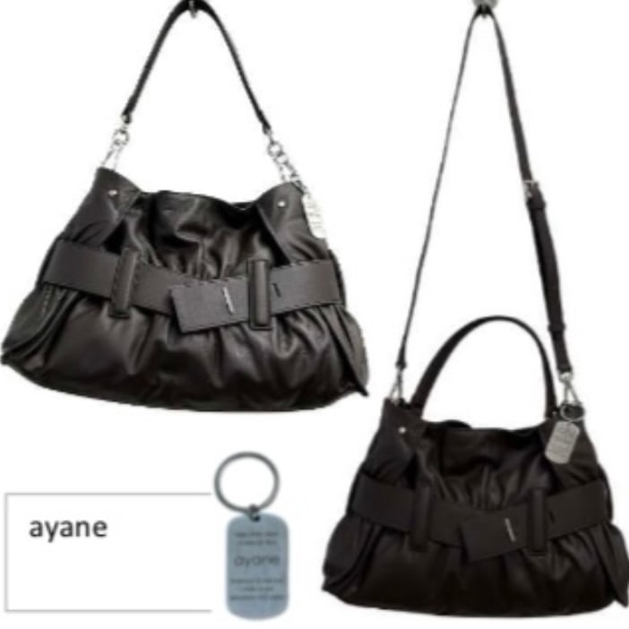 にゅページ 12/15お支払い ayane【予約】ラムレザーハンドバッグ（ショルダー用ベルト付き）（N