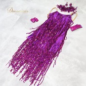 社交ダンス 衣装 ジャンティ gentil ラテンドレス ラテン ワンピース スパンコール デモ 競技 発表会 パーティ 軽い パープル系 ピンク系 フェスティバル きらきら ダンスウェア ダンス衣装 パーティ 派手 派手系 フリンジ おしゃれ 女性用