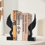 羽 ブックエンド ブックスタンド 白黒 本棚 本収納 書類収納 リビング 書斎 カフェ 装飾 おしゃれ 北欧