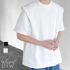 【韓国メンズファッション】ドロップショルダー半袖Tシャツ シンプル カジュアル クール シティ ユニセックス  BW2616