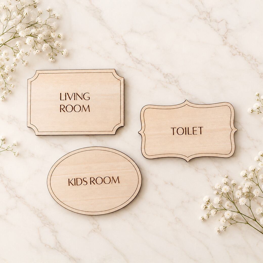 Wooden Room Sign