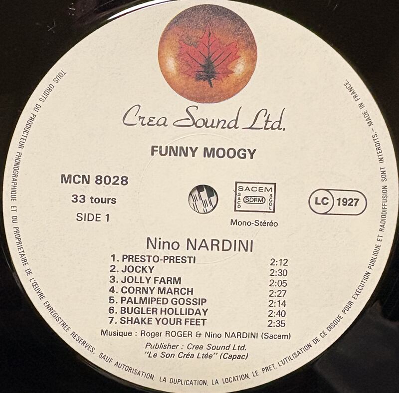 Nino Nardini (& Roger Roger) / Funny Moogy | SONOTA records