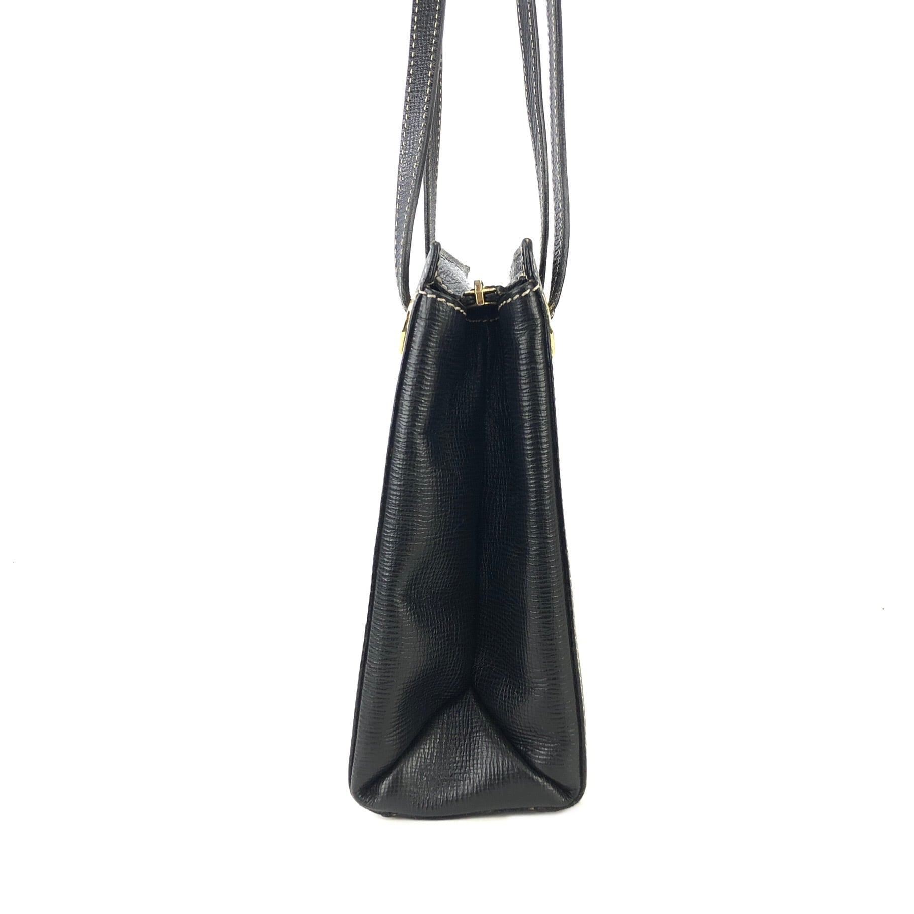 CELINE セリーヌ サークルロゴ エンボスレザー ステッチ ショルダー