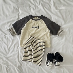 【ONU】ouiラグランTシャツ melange 70~120cm 240210on