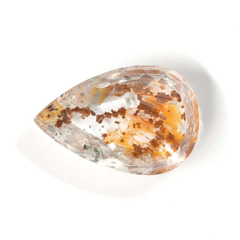 パイライトライモナイトインクォーツ☆ パイライト・ライモナイトインクォーツ ブラジル産 16.06ct #JWA2915