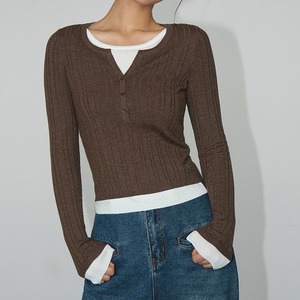 Fake Two-Pieces Knitted Pullovers 124451