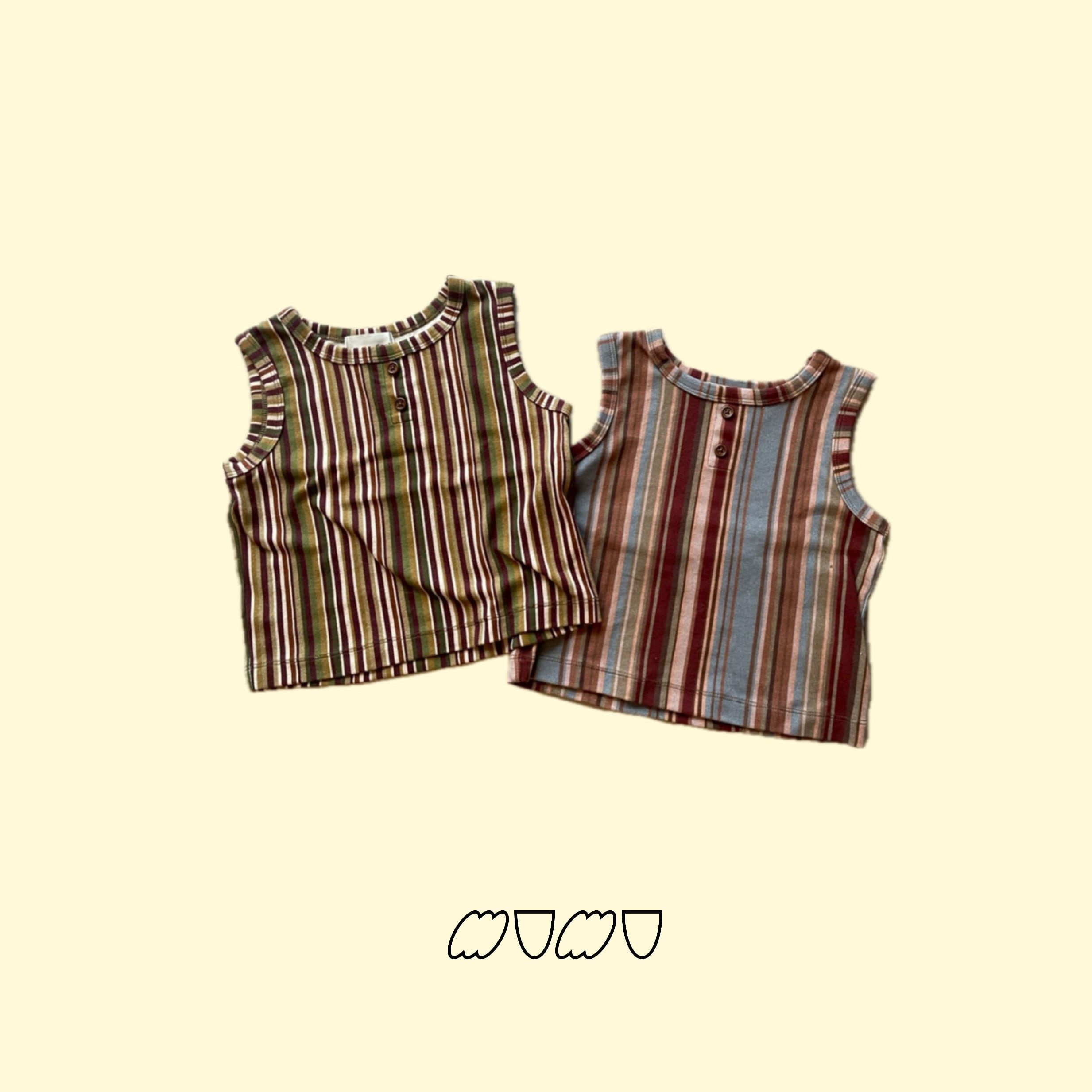 【&pal】mulch stripe tank tops/2color