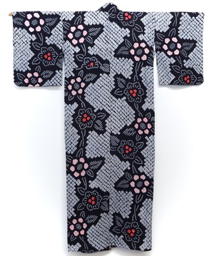 2770R1 有松絞り 浴衣 アンティーク着物 和装 和服 YUKATA ANTIQUE KIMONO 昭和レトロ ヴィンテージ