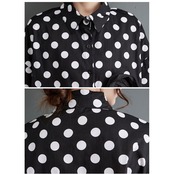 ドット&立体ローズ シャツ  30059