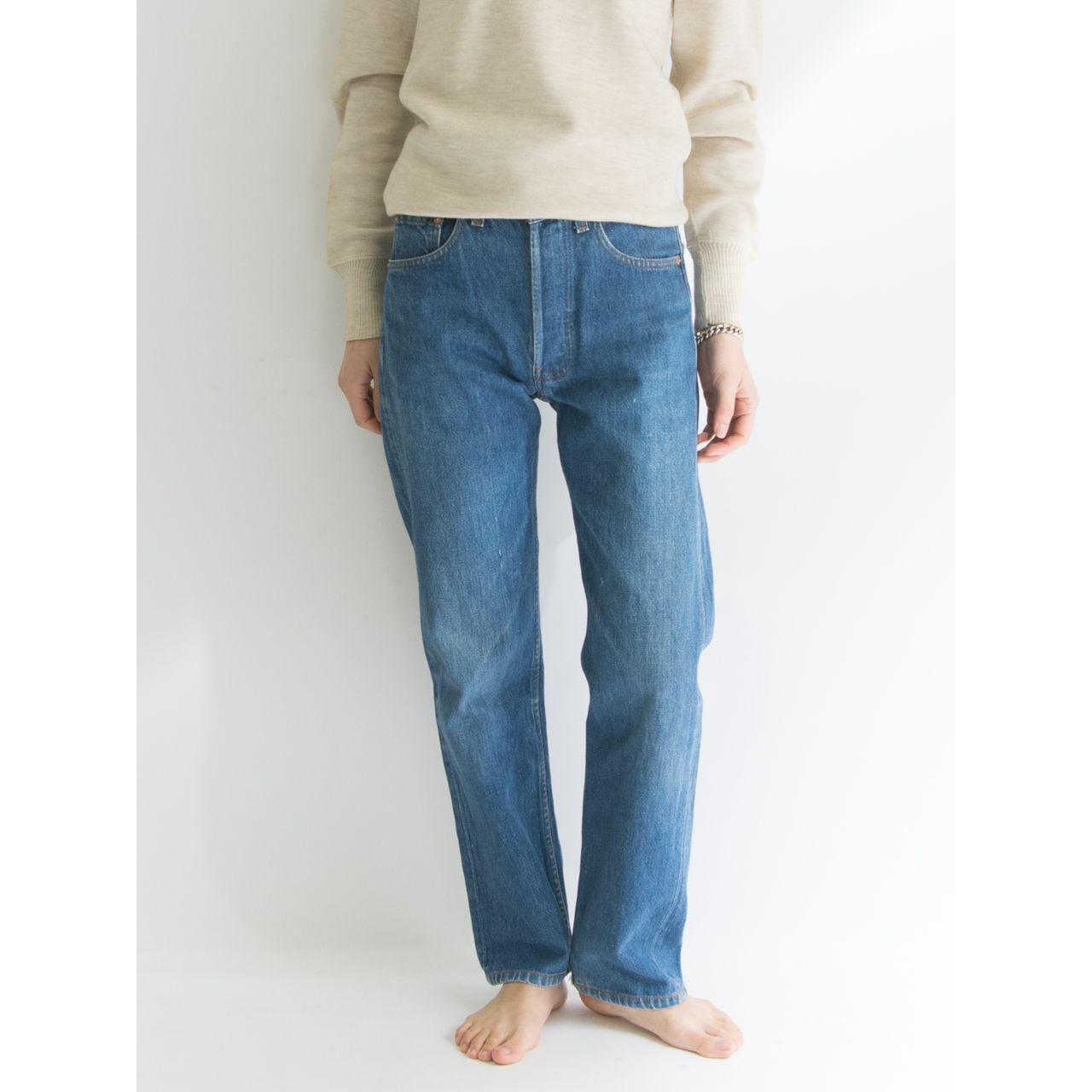 【LEVI'S 501】Made in U.S.A. 90's straight denim W28（リーバイス アメリカ製 バレンシア工場 ストレートデニム ジーンズ）2b-4