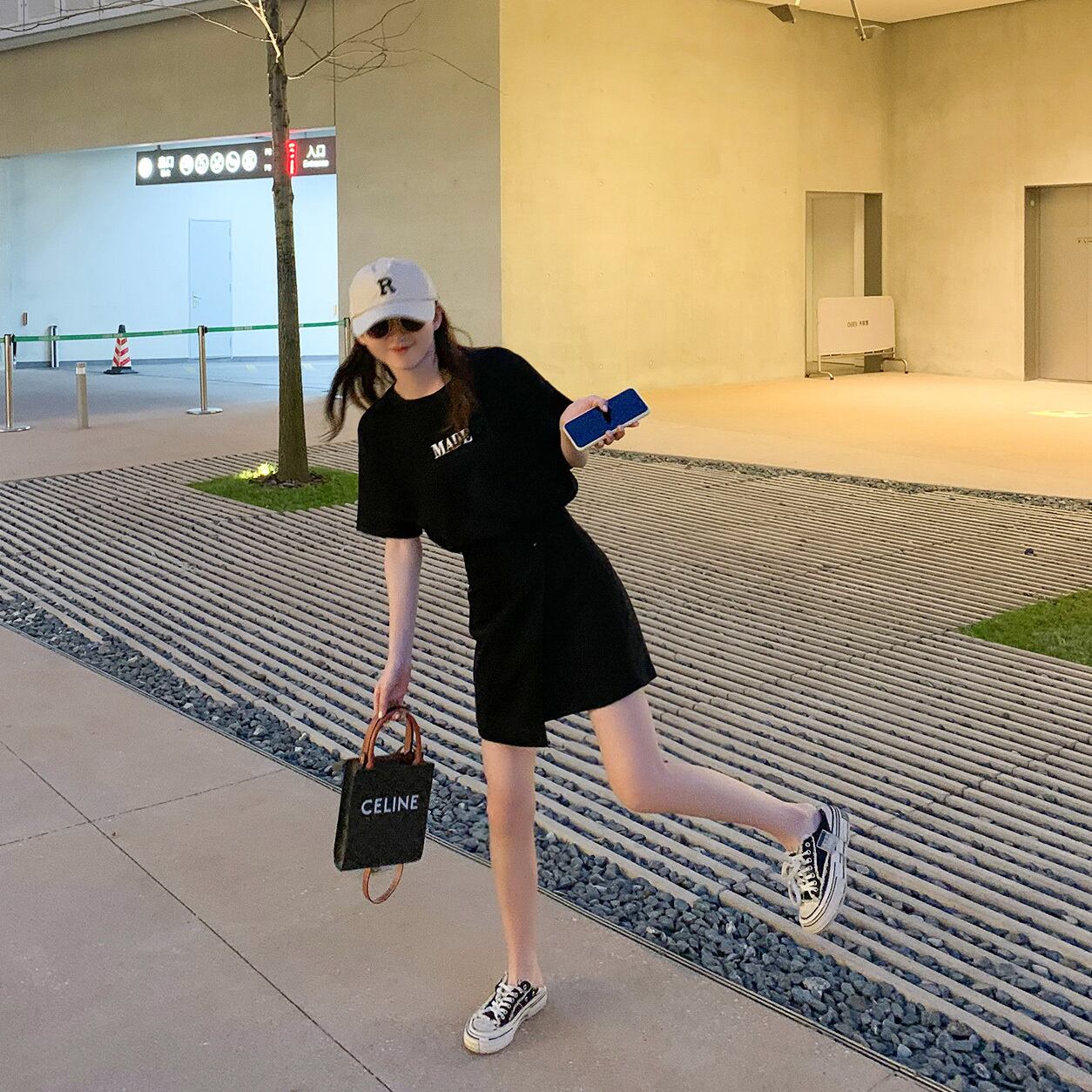 スタンダードスタイルTシャツ サマーハイウェストウェストスカート レトロ 夏物 6Du_Shop_Women14633624551