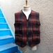 "Woolrich" Ombre Check Wool Vest／"ウールリッチ" オンブレチェック ウールベスト
