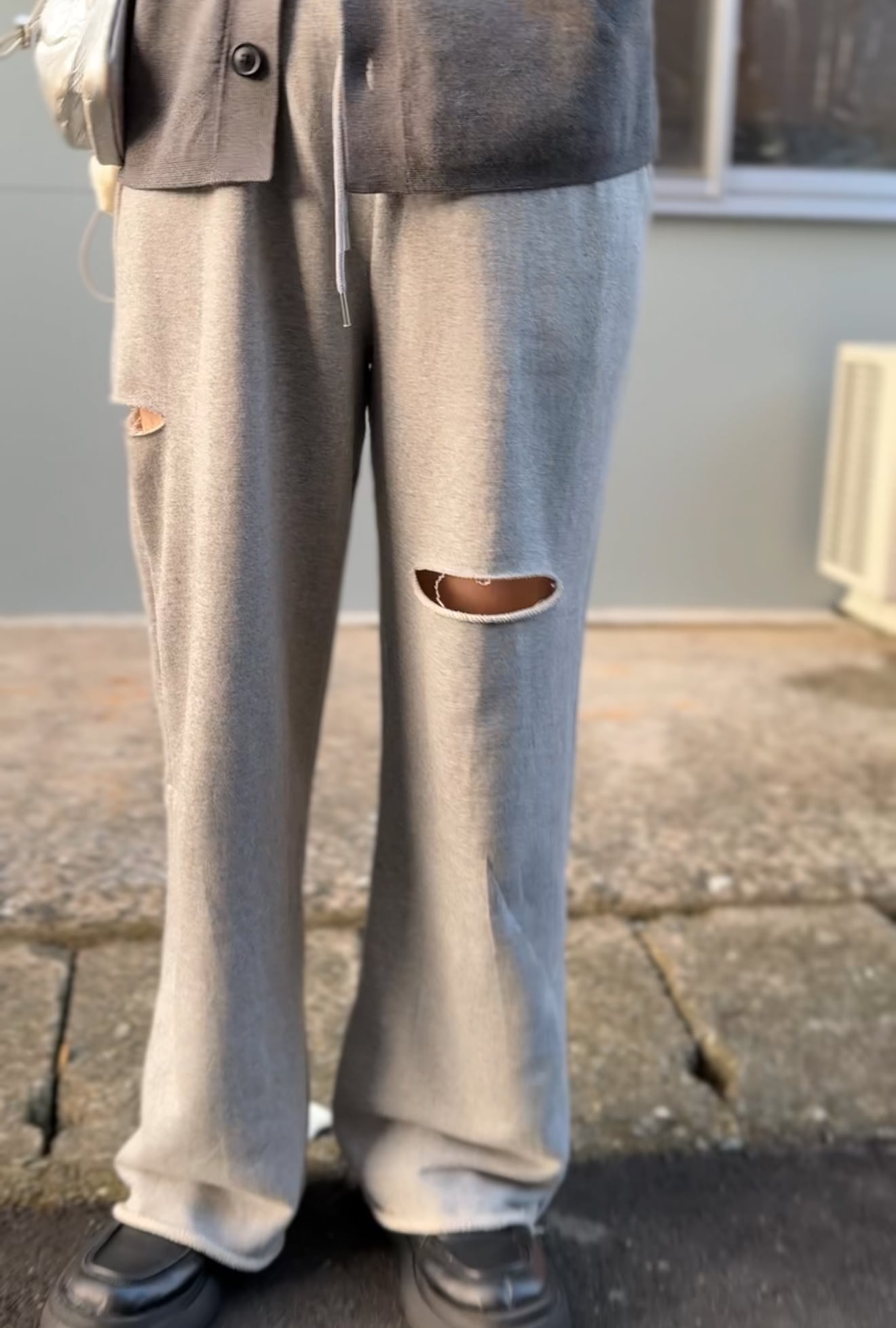 【otonafuku】※即納 damage sweat pants