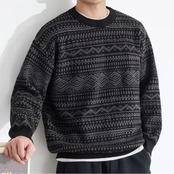 エスニック柄風 ショルダーニット af0445