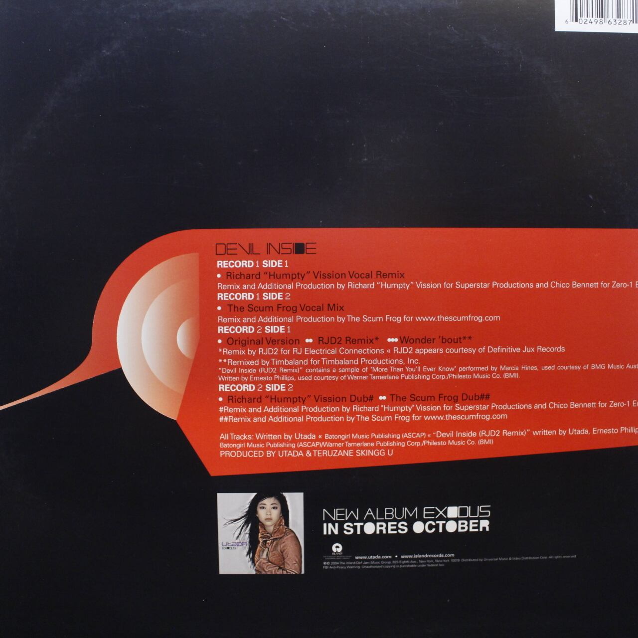 Utada （宇多田ヒカル）/ Devil Inside [B0003156-11] - 画像2
