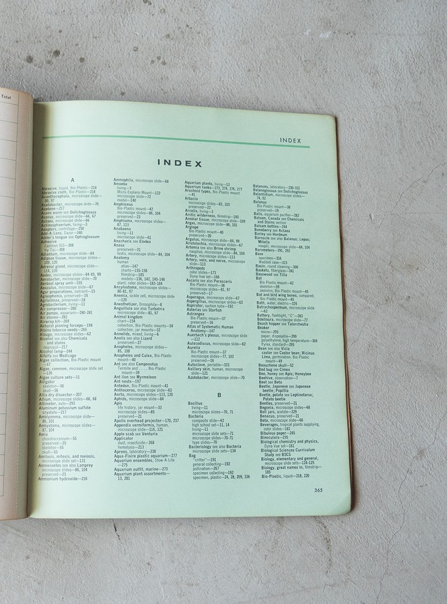 "WARD'S" 1960s  Catalog for biology book
