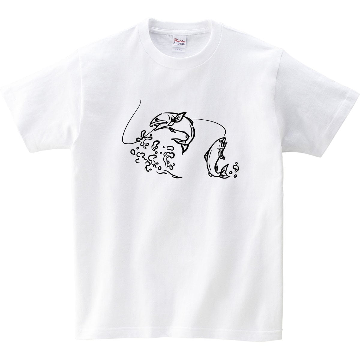 選べるデザイン 鮎 友釣り 線画 アユ Tシャツ rf23 半袖・長袖 渓流釣り フィッシング 釣り好き 釣り人 誕生日 父の日 敬老の日 ギフト プレゼント