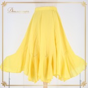 社交ダンス 衣装 スタンダード スカート レッスンウェア 練習着 オールシーズン Bright Proceed ブライトプロシード 黄色 イエロー系 社交ダンス スカート レッスン 練習 オールシーズン ファスナー 伸縮性 ポリエステル ラインストーン 鮮やか イエロー 美しい 輝く レディース Mサイズ おしゃれ フラメンコ ダンス 発表会 かわいい 柔らかい 体型カバー