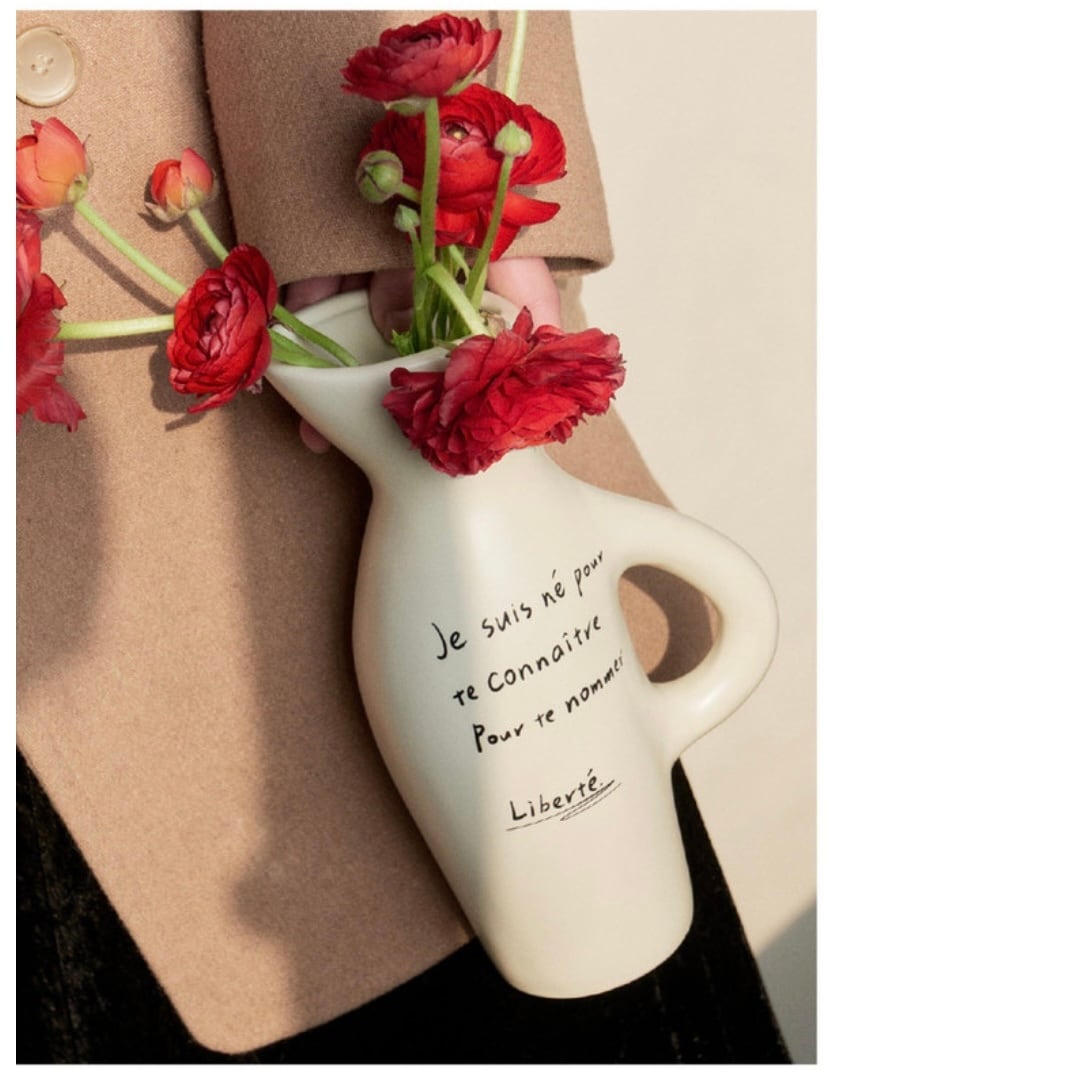lettering handle vase / レタリング ハンドル ベース ジャグ オブジェ
