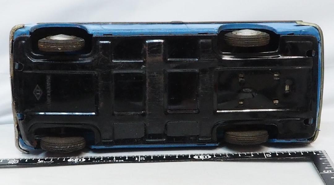 タカトク初代トヨタ カローラ1100水色リペイントtinブリキtoy car箱無