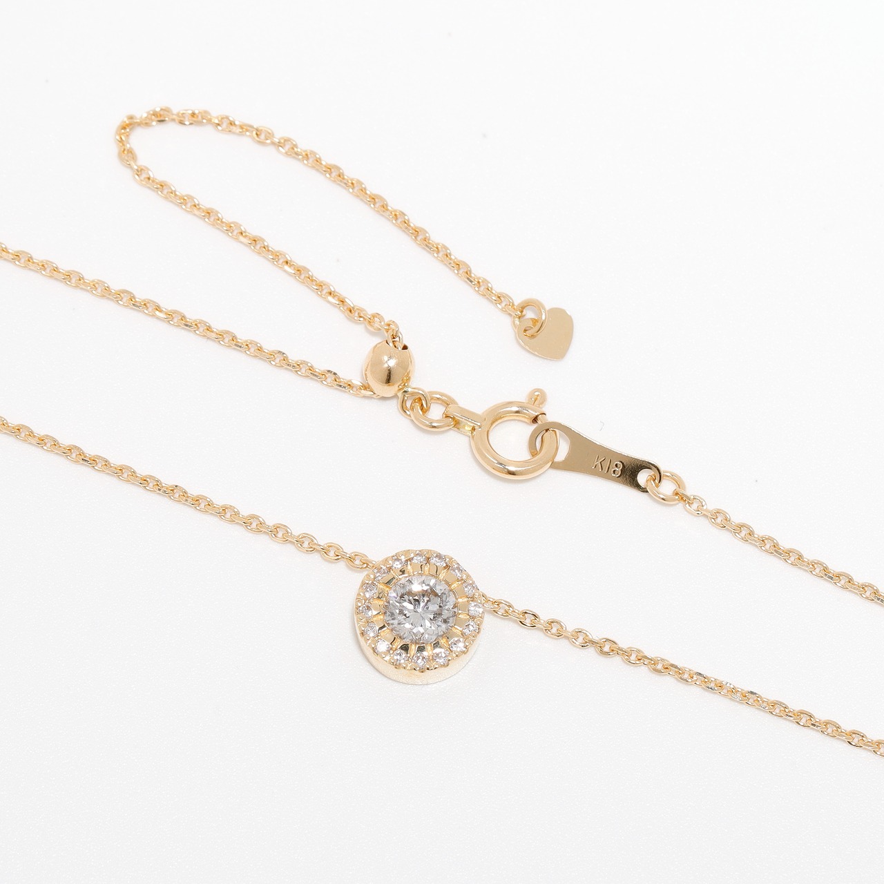 ダイヤモンド デザイン ネックレス K18 / G / SI2 / 0.310ct / 0.060ct