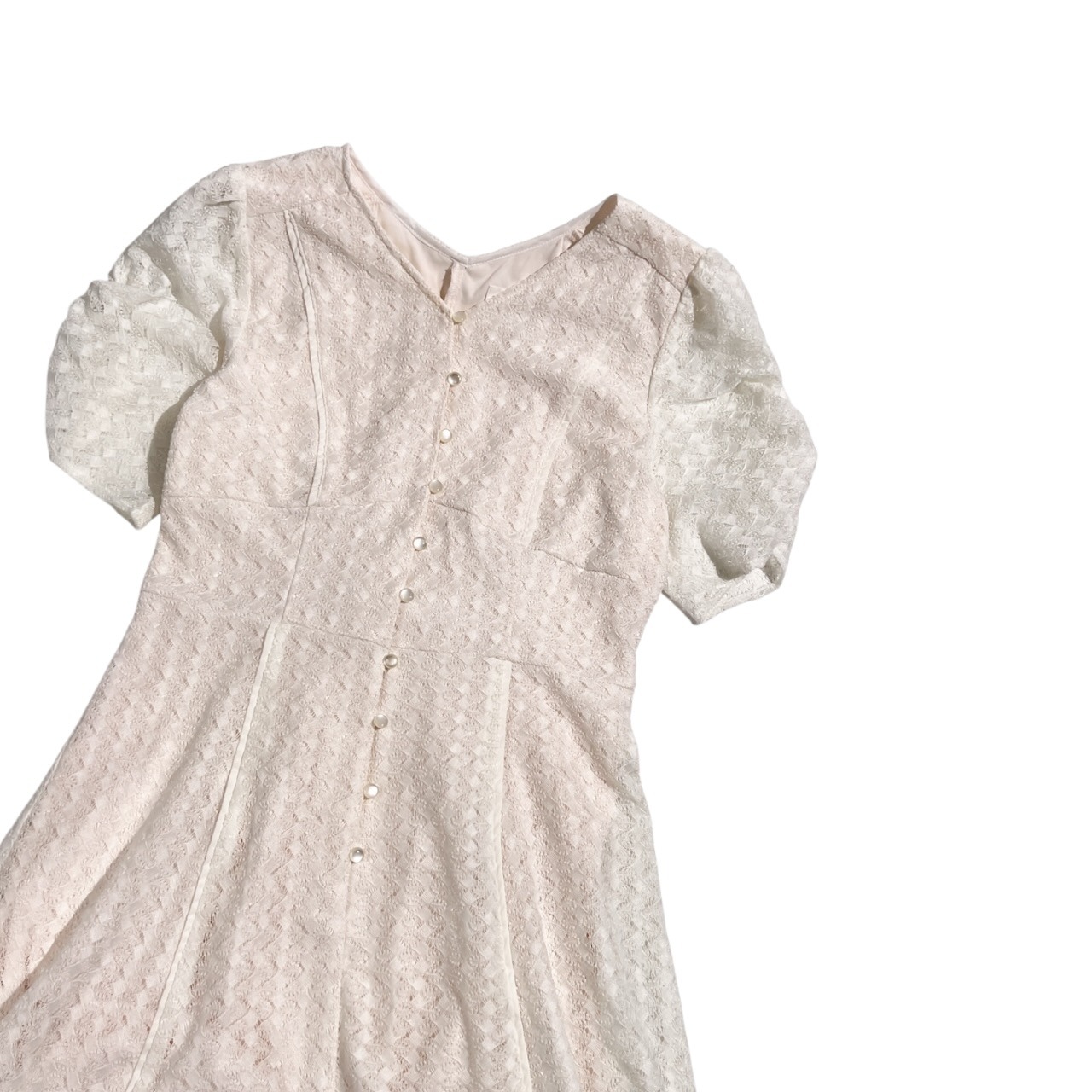 JILLSTUART ジルスチュアート レース 半袖 ロングワンピース サイズ M /ホワイト系 レディース フェミニン