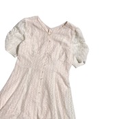 JILLSTUART ジルスチュアート レース 半袖 ロングワンピース サイズ M /ホワイト系 レディース フェミニン