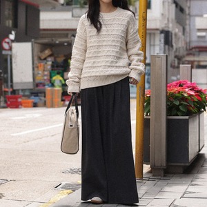 crew-neck knit pullover　J00390