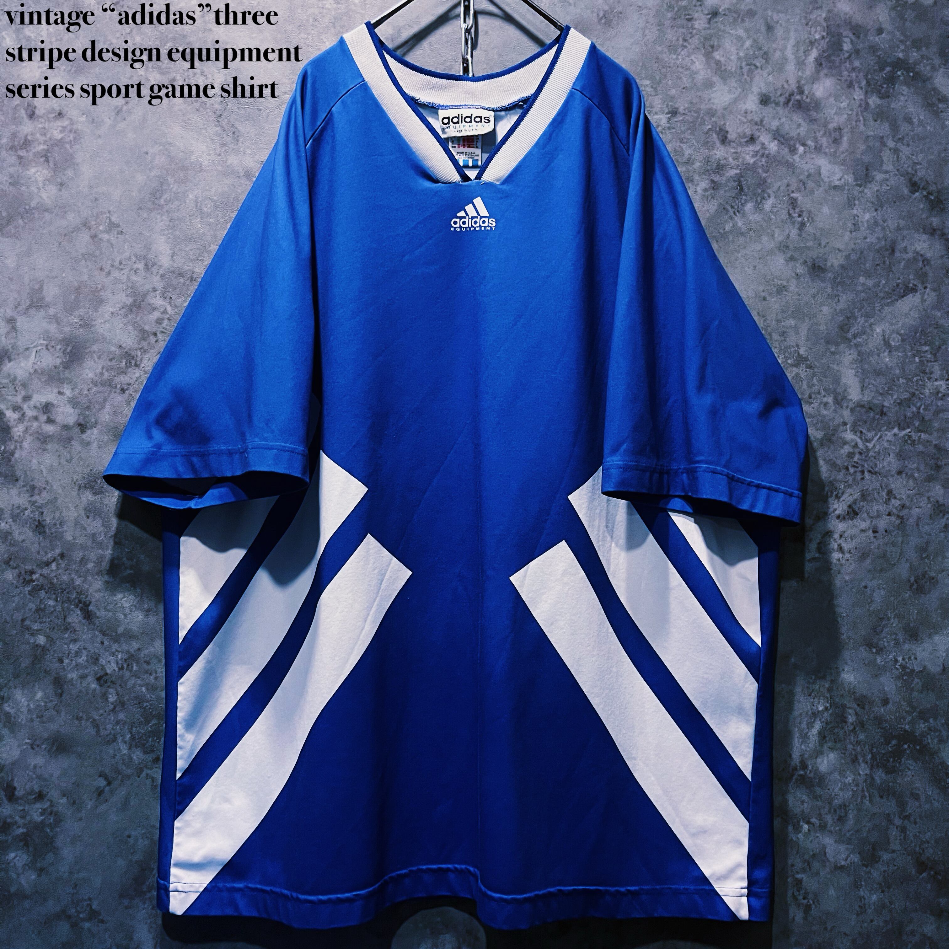 【doppio】vintage “adidas”three stripe design equipment series sport game shirt
