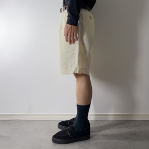 Polo by Ralph Lauren Double-pleated linen shorts [W38] 古着