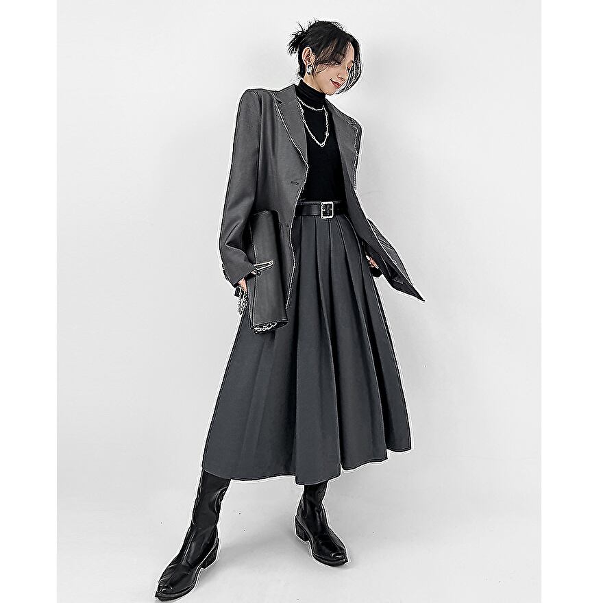 ozzcroce プリーツスカート ダークグレー ゴシック ゴスロリ通販 With U ゴシック ロリィタ プリーツ スカート ミドル丈 A