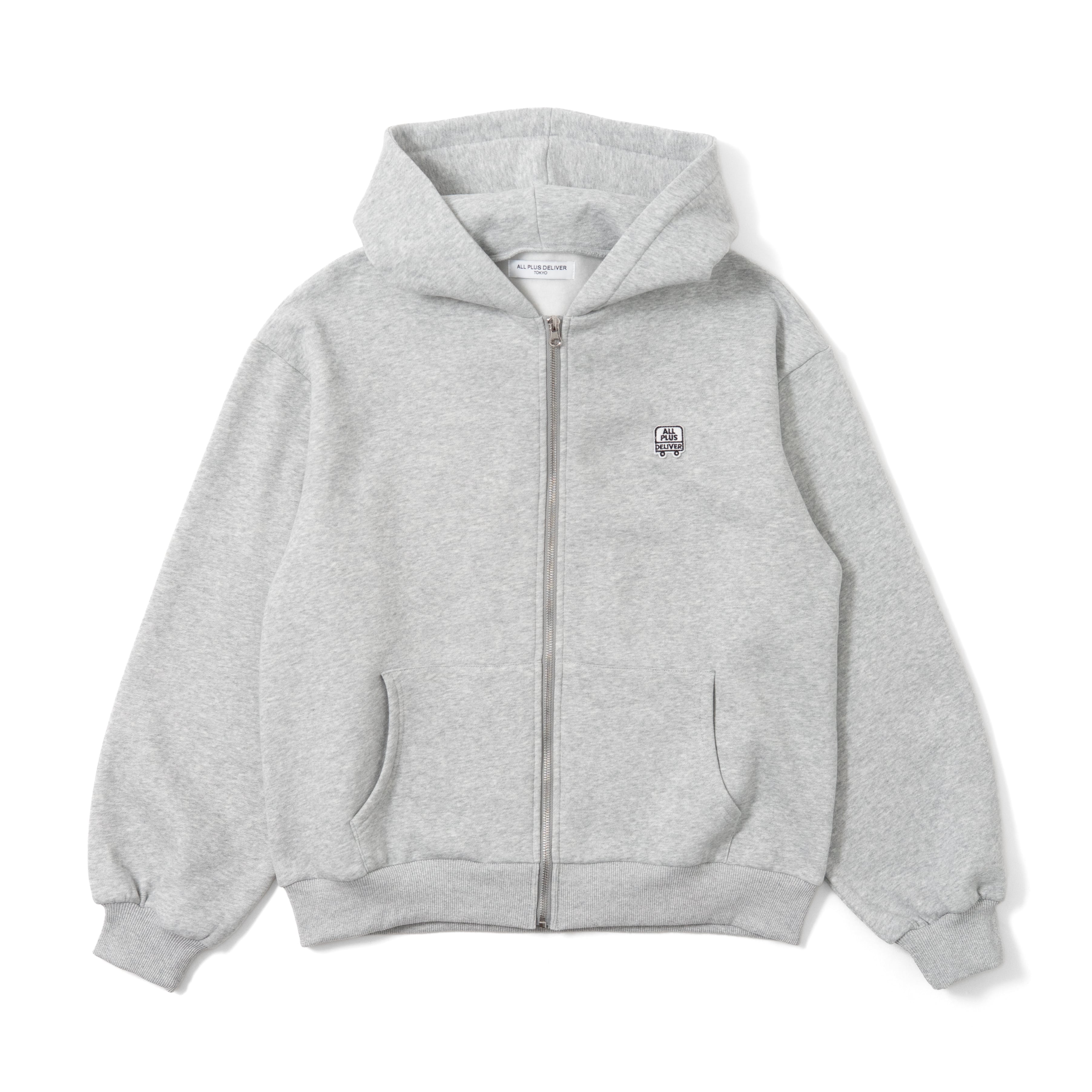 ALPSDR LOGO ZIP HOODIE / GRAY