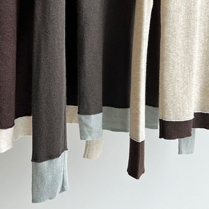 color-block turtleneck knit　J00325