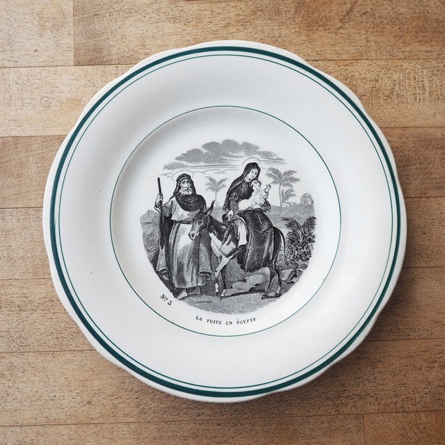 CREIL ET MONTEREAU（クレイユ・エ・モントロー）聖書のデザート皿 No.3