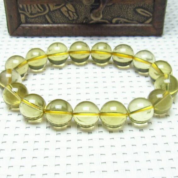 ミルキークォーツ イエロー ブレスレット 12mm 111-1736