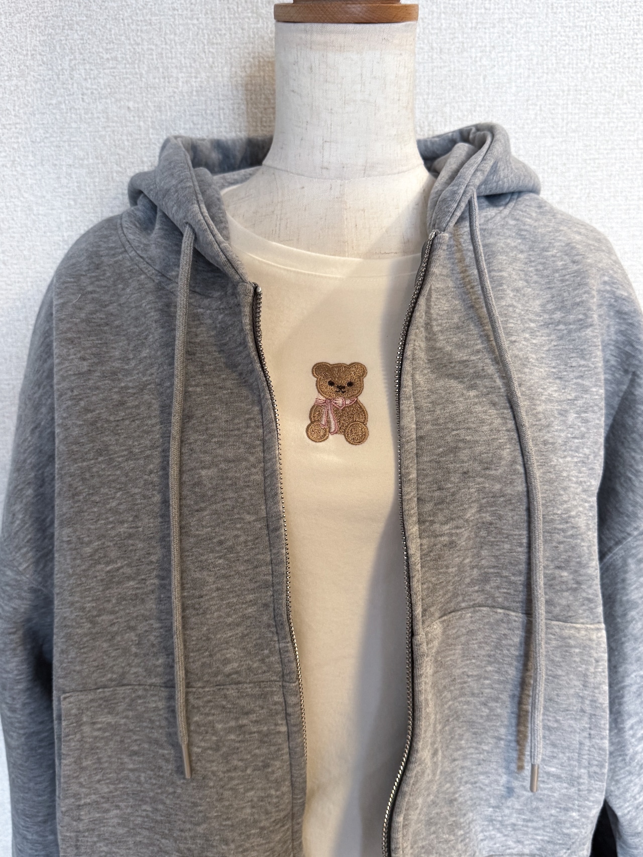 ルーズシルエットショートジップパーカー LK1884