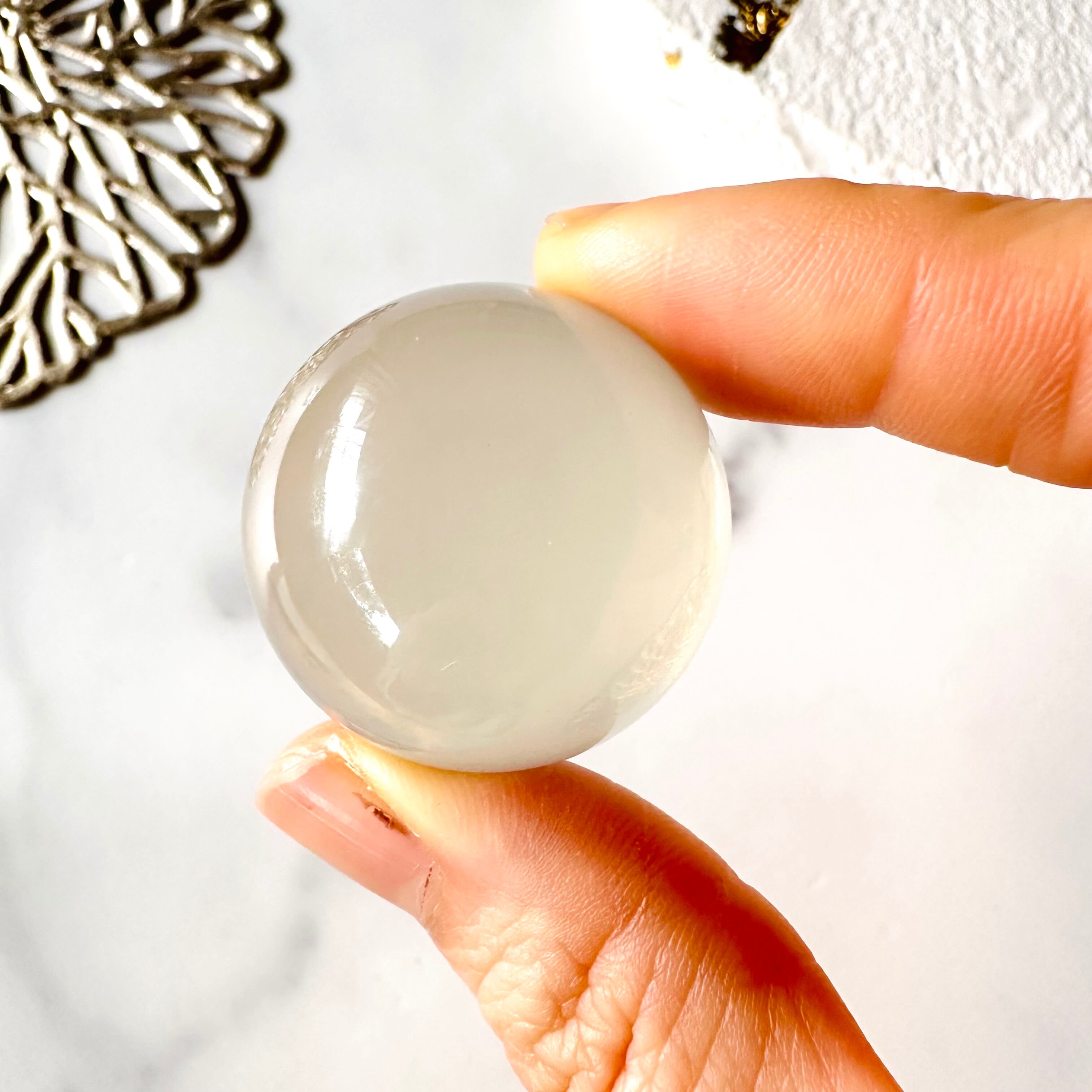 ミルキーイエロースフィアΦ30mm | Mt.Sophia 天然石屋さん／マウント