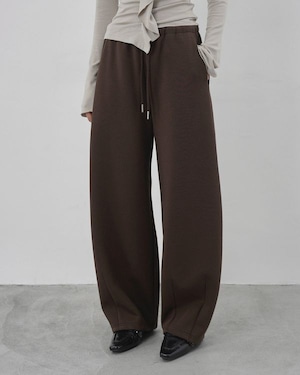 Drawstring curved casual pants TH3670
