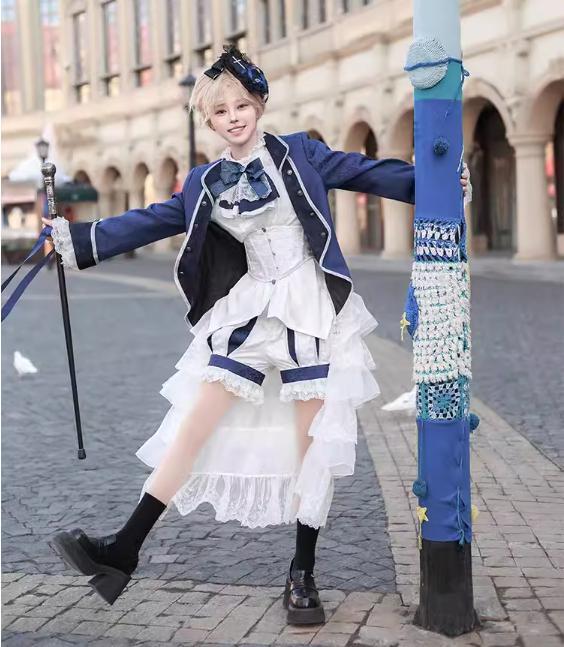 王子系ロリィタ ハーフパンツ 少年装×イベント向け ブラック｜WithU