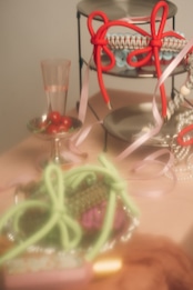 2way thick ribbon strap Red