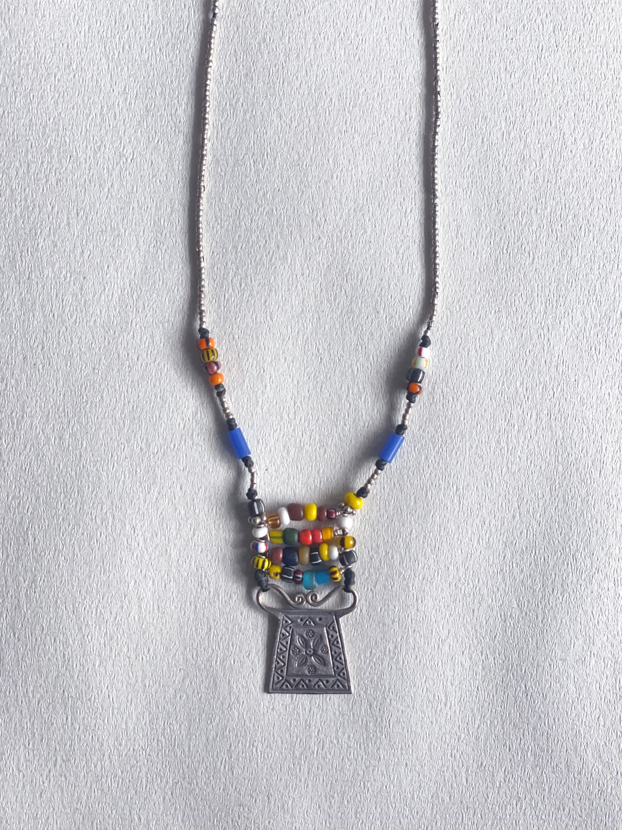 Thai／Silver×Beads necklace